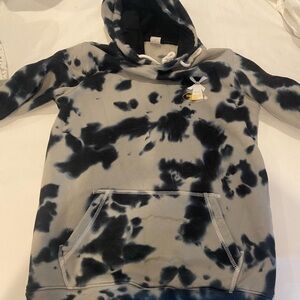Dutch BrosGray and Black Tie-Dye Hoodie